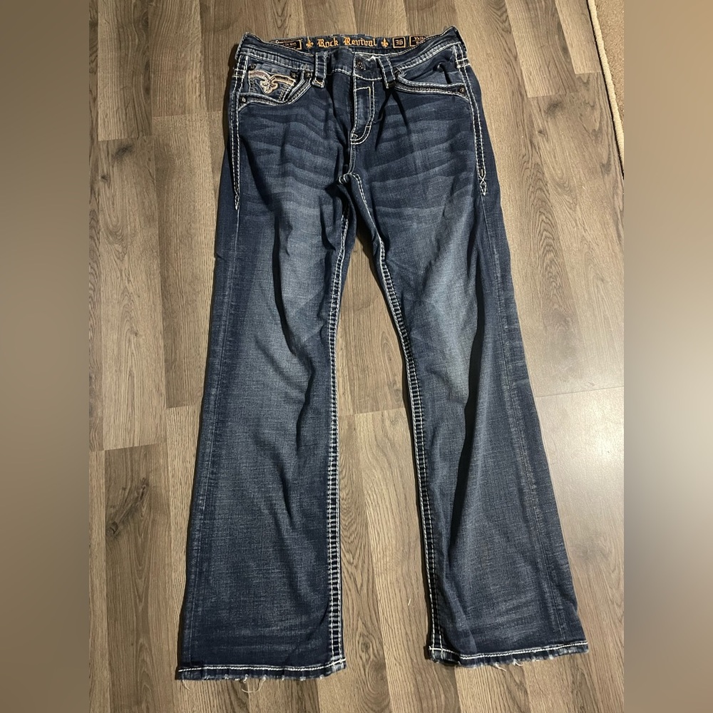 Rock Revival Men’s Bootcut Jeans 36x34